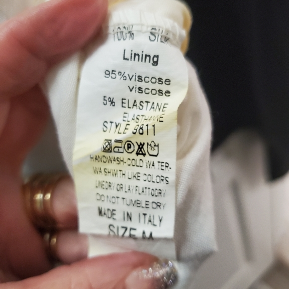 BELLE FRANCE 🇫🇷 100% SILK Cold Shoulder Top M - Picture 4 of 5